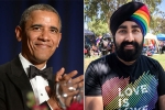 pride month 2019, sikh man with rainbow turban, pride month 2019 sikh man s rainbow turban impresses barack obama, Sikh man