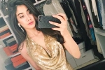 Jhanvi Kapoor debut, Jhanvi Kapoor updates, jhanvi kapoor sizzles in a gold outfit, Jhanvi kapoor