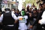 Indian embassy in London, Indian embassy in London, violent protests at indian embassy over revocation of article 370, Indian independence day