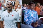 Wimbledon 2019 Clash of Tennis, Roger Federer Vs Rafael Nadal Semi-Final, roger federer vs rafael nadal semi final indian origin boy seen engrossed in his book during wimbledon 2019 clash of tennis, Rafael nadal