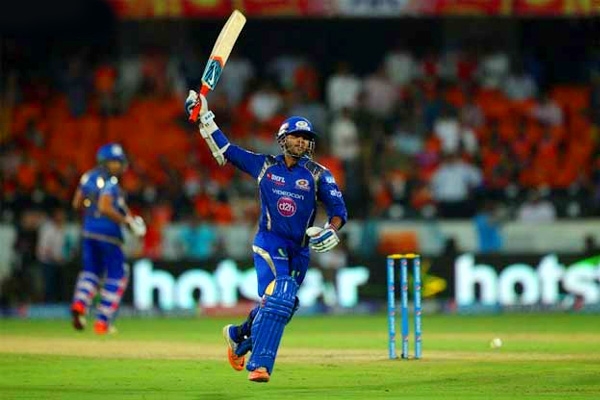 A rousing nine wicket win for Mumbai Indians over beat Sunrisers Hyderabad in IPL 2015},{A rousing nine wicket win for Mumbai Indians over beat Sunrisers Hyderabad in IPL 2015